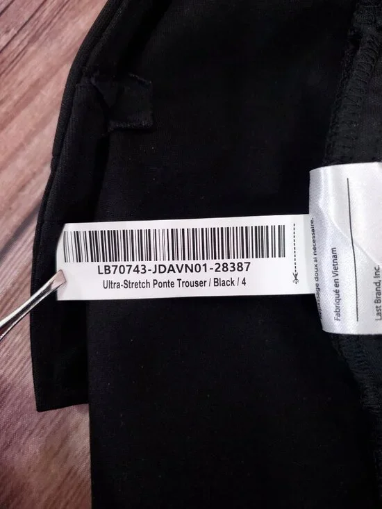 Quince Womens Size 4 Ultra Stretch Ponte Trousers Black Wide Leg High Rise Pants - Picture 11 of 14